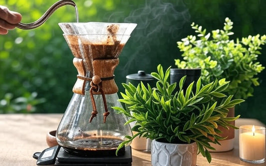 Persona disfrutando café de especialidad como ritual de mindfulness.