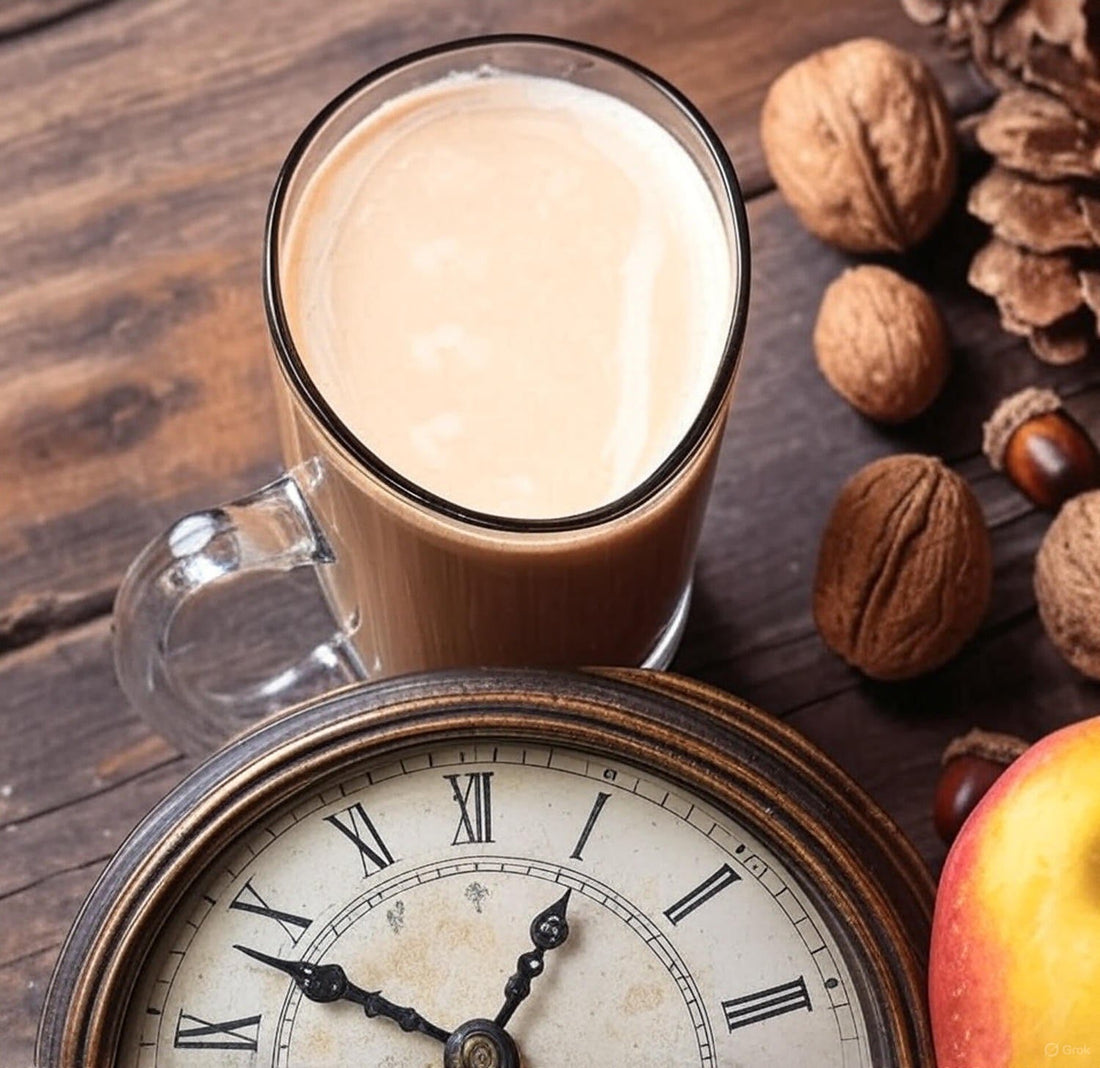 Taza de café Magnagaea servida en la mañana durante un periodo de ayuno intermitente